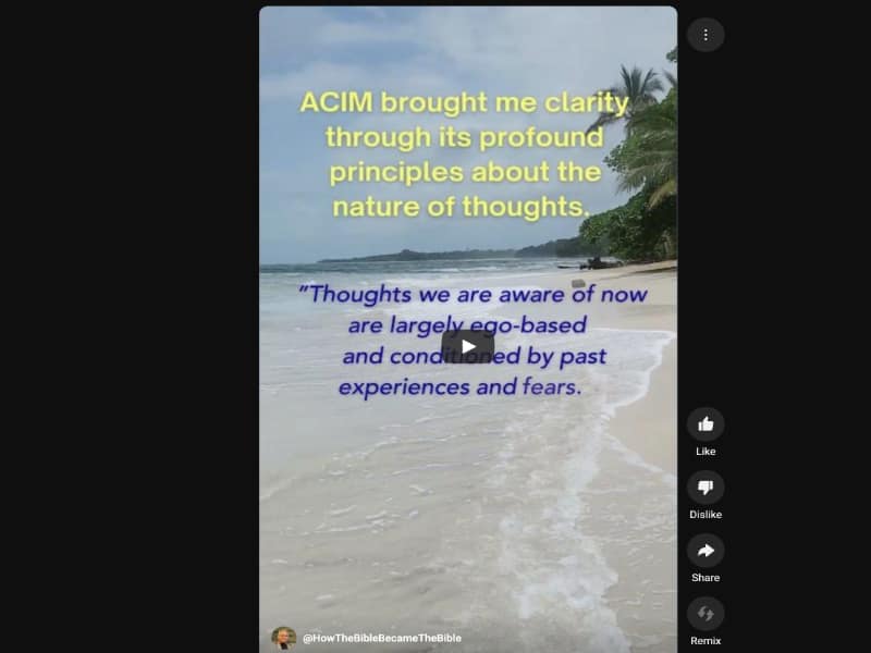 The content of our everyday thoughts is often mistaken for genuine insight or reflection. In reality, A Course In Miracles suggests these are no more than distractions—forms of “illusion or distraction” clouding our experience of the present. 